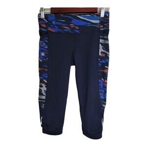 Athleta Spliced Fire Be Free Knicker Crop Leggings Size Xs